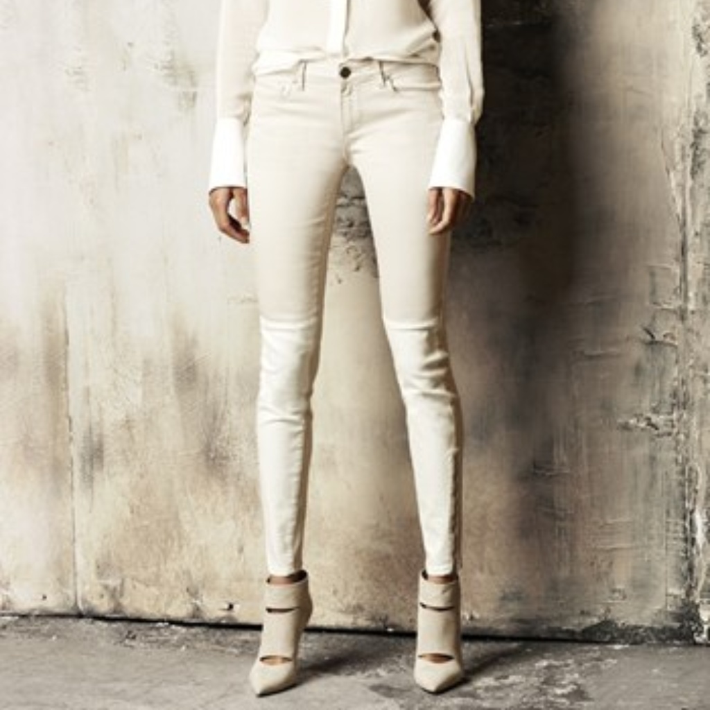 Cara Ankle Zip Color Block Ultra Skinny Jeans